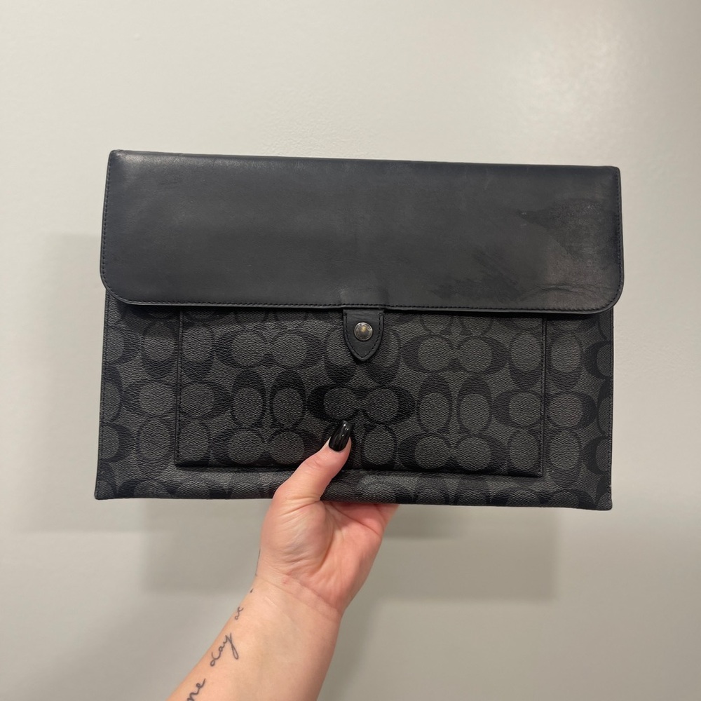 Black Coach 13in computer bag or hand bag (Macbook)